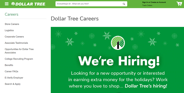 Dollar Tree Job Application Form, Career