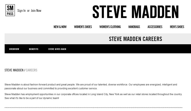 Steve Madden Jobs: Application Form/PDF Online